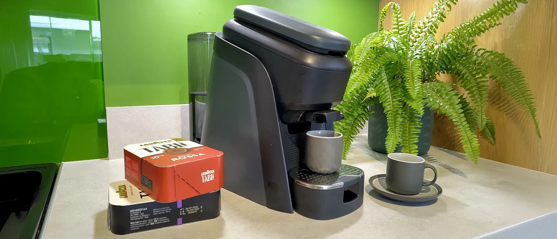 Say goodbye to plastic pod waste: the Lavazza Tabli uses pressed coffee tablets to make quick, rich espresso that tastes genuinely fresh