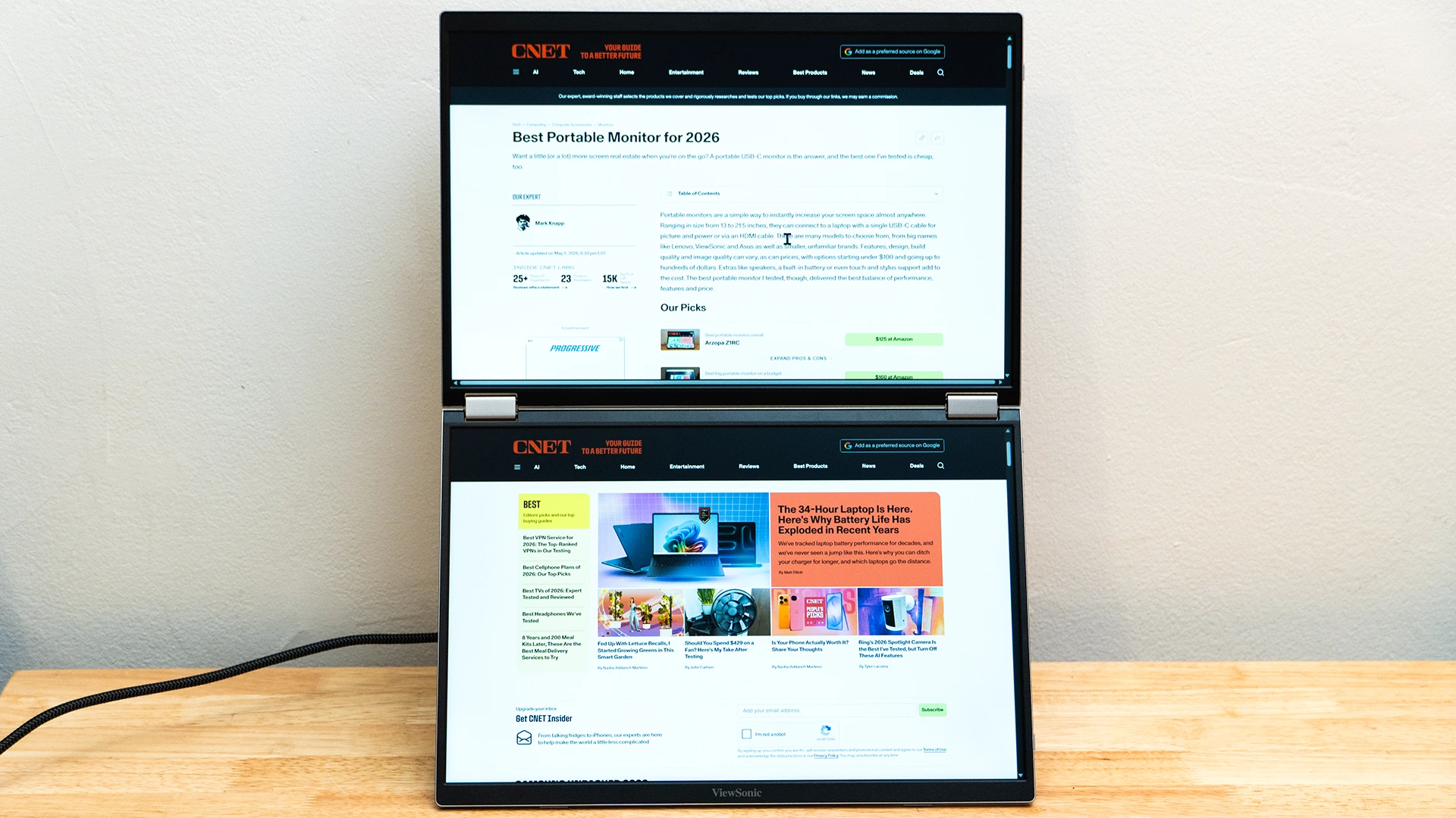 Viewsonic VG1457 Portable Monitor Review: More Display in a Lot Less Space